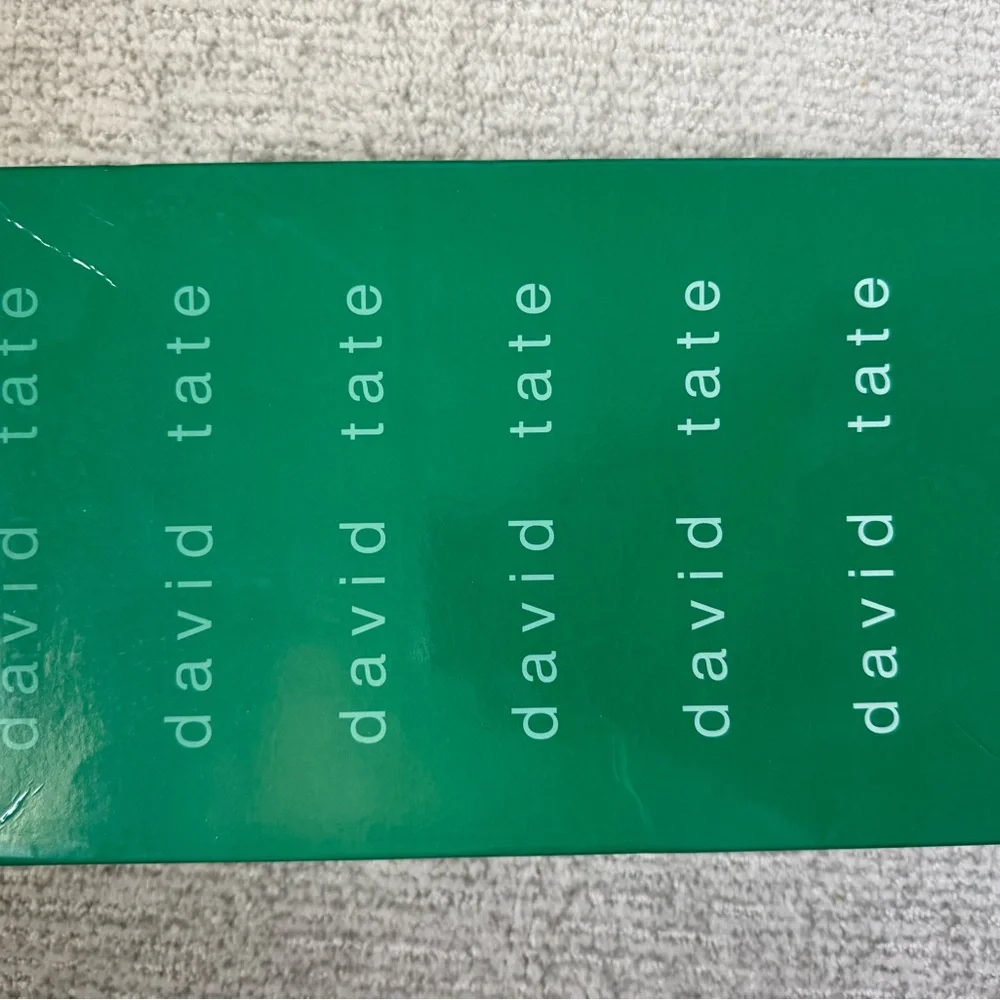 David Tate Navy Satin Open-Toe Crystal Slingback Heels - Picture 5 of 10